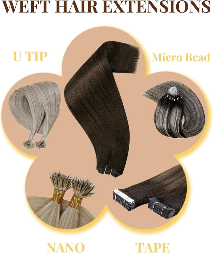 Hetto Echthaar Tressen Extensions Blond Echthaar Extensions Tressen Remy Menschliches Haartressen Ex