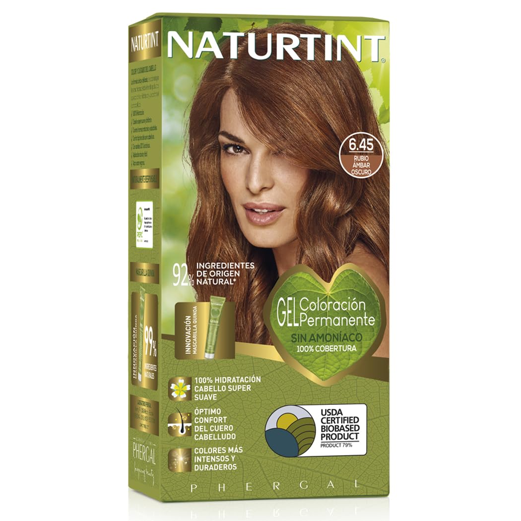 Naturtint | Haarfarbe Oohne Ammoniak | 6.45 Dunkel Bernstein Blond | Hoher Anteil an natürlichen Inh