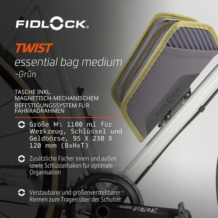 Fidlock GmbH Twist Essential Bag M schwarz Moos Grün M, Moos Grün M