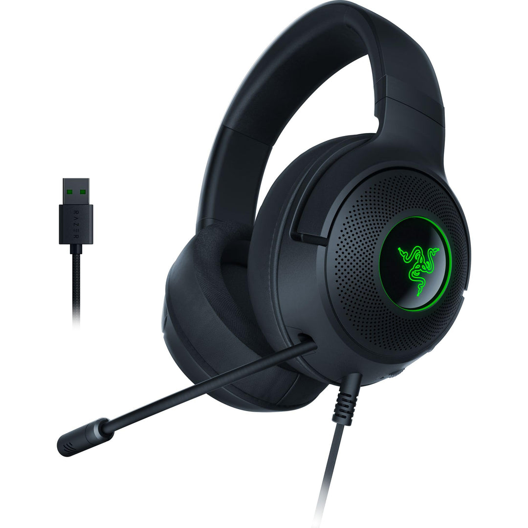 Razer Kraken V3 X USB - Kabelgebundenes USB-Gaming-Headset (Ultra leicht mit 285g, Triforce 40mm Tre
