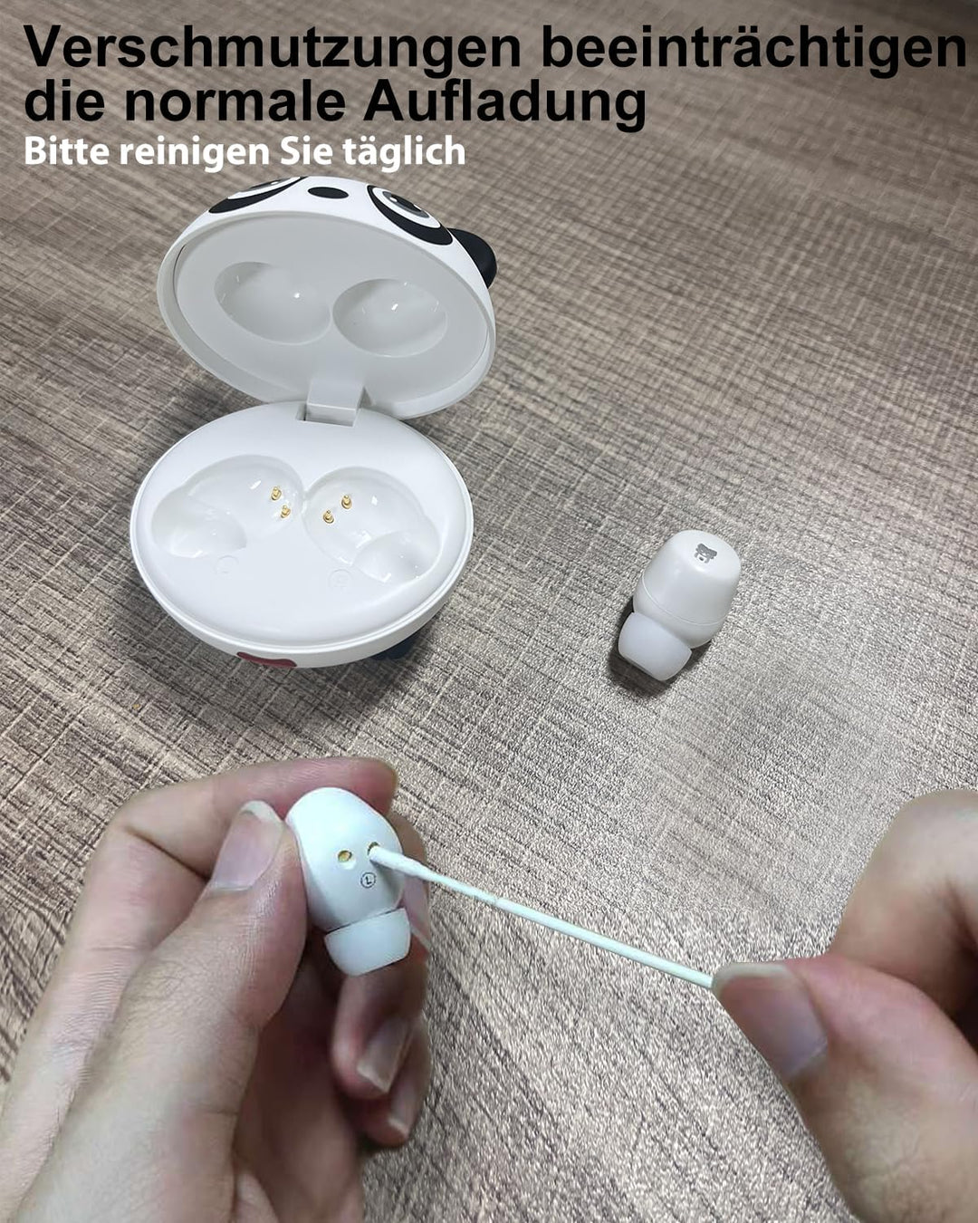 Bluetooth Kopfhörer Kinder, In Ear Kinder Kopfhörer mit 85 dB Lautstärkebegrenzung, Niedliche Panda