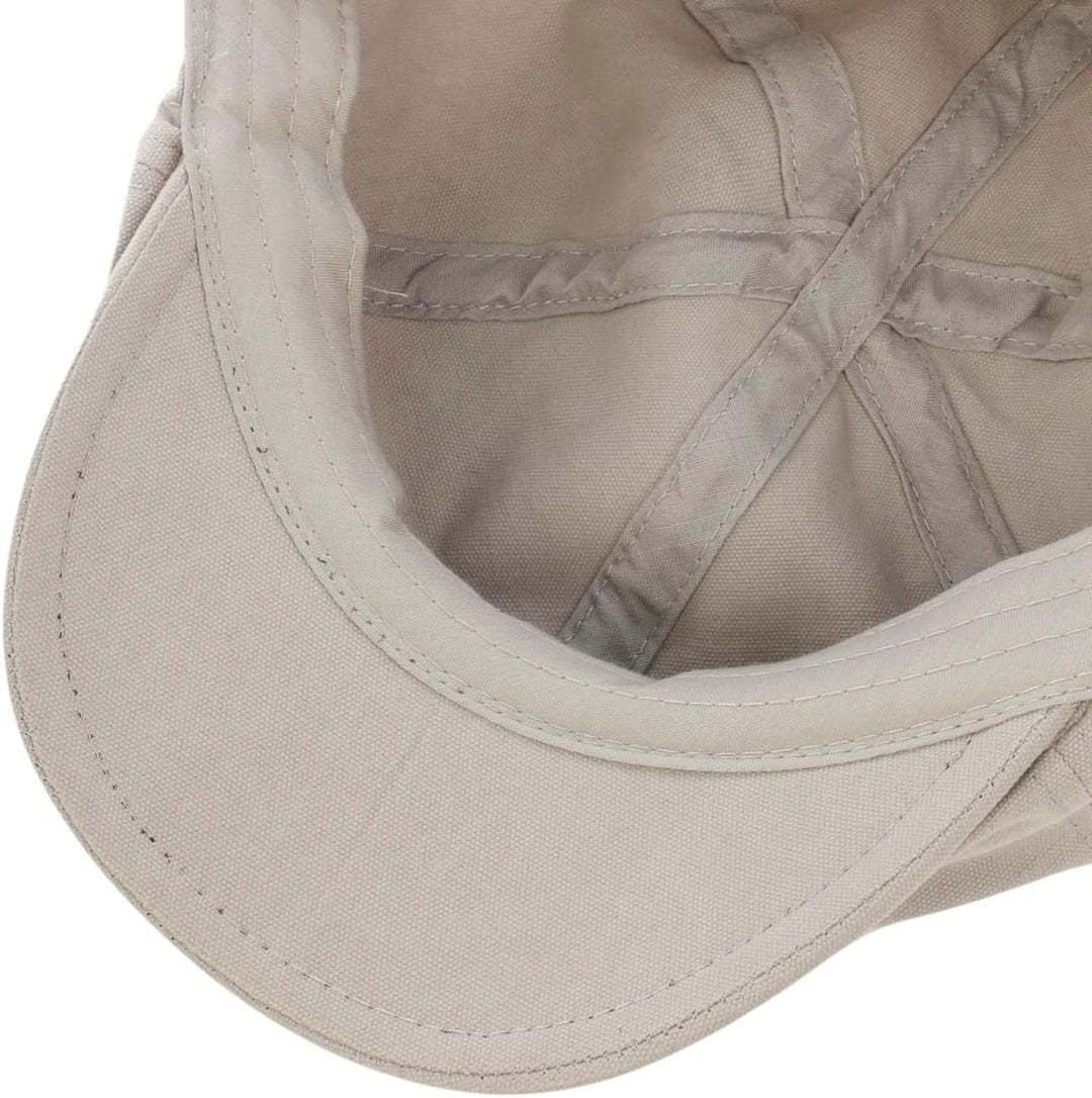 Lipodo Washed Cotton Flatcap Herren - Schirmmütze aus 100% Baumwolle - Schiebermütze mit 6 cm Schirm