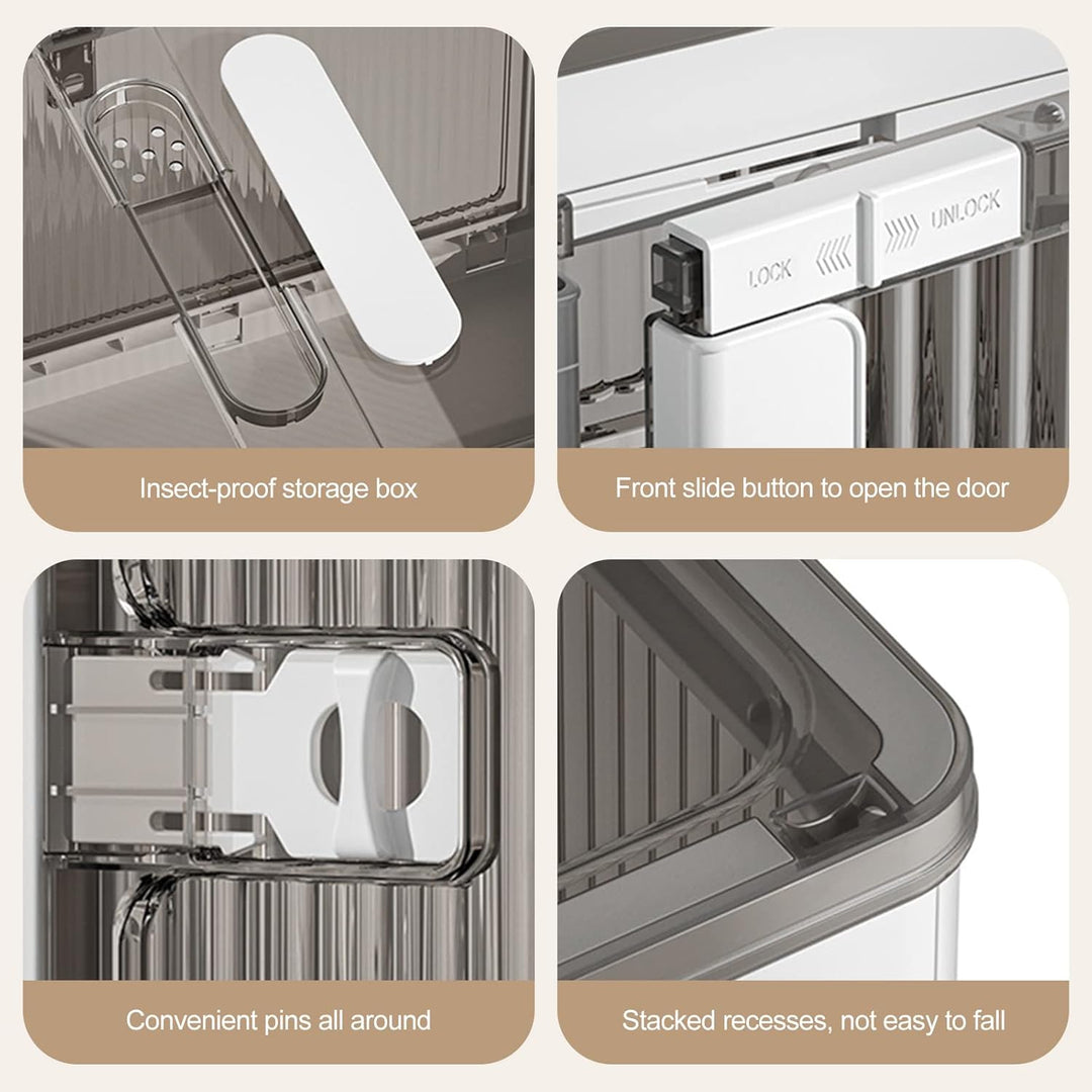 Ergocar Faltbare Aufbewahrungsbox, Stapelbare Kunststoff Aufbewahrungsbox mit Rollen, Fünfseitige Öf