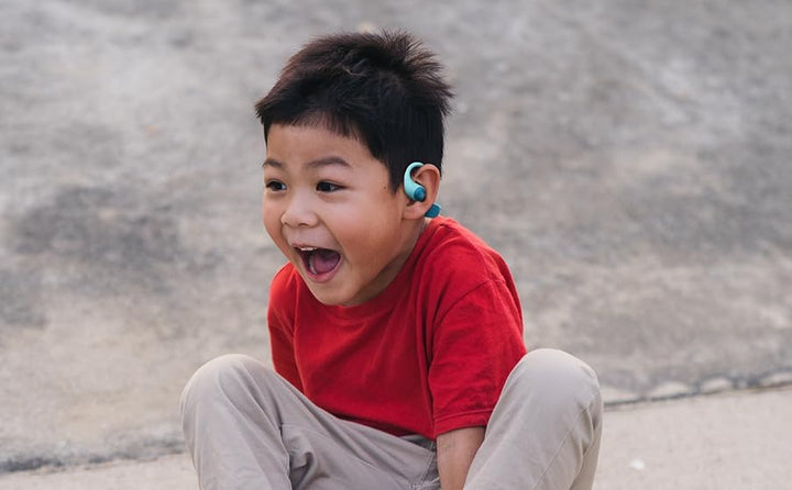 JBL Junior Free Kabellose Open-Ear-Kopfhörer für Kinder, leichtes und Robustes Design, bis zu 10 Std