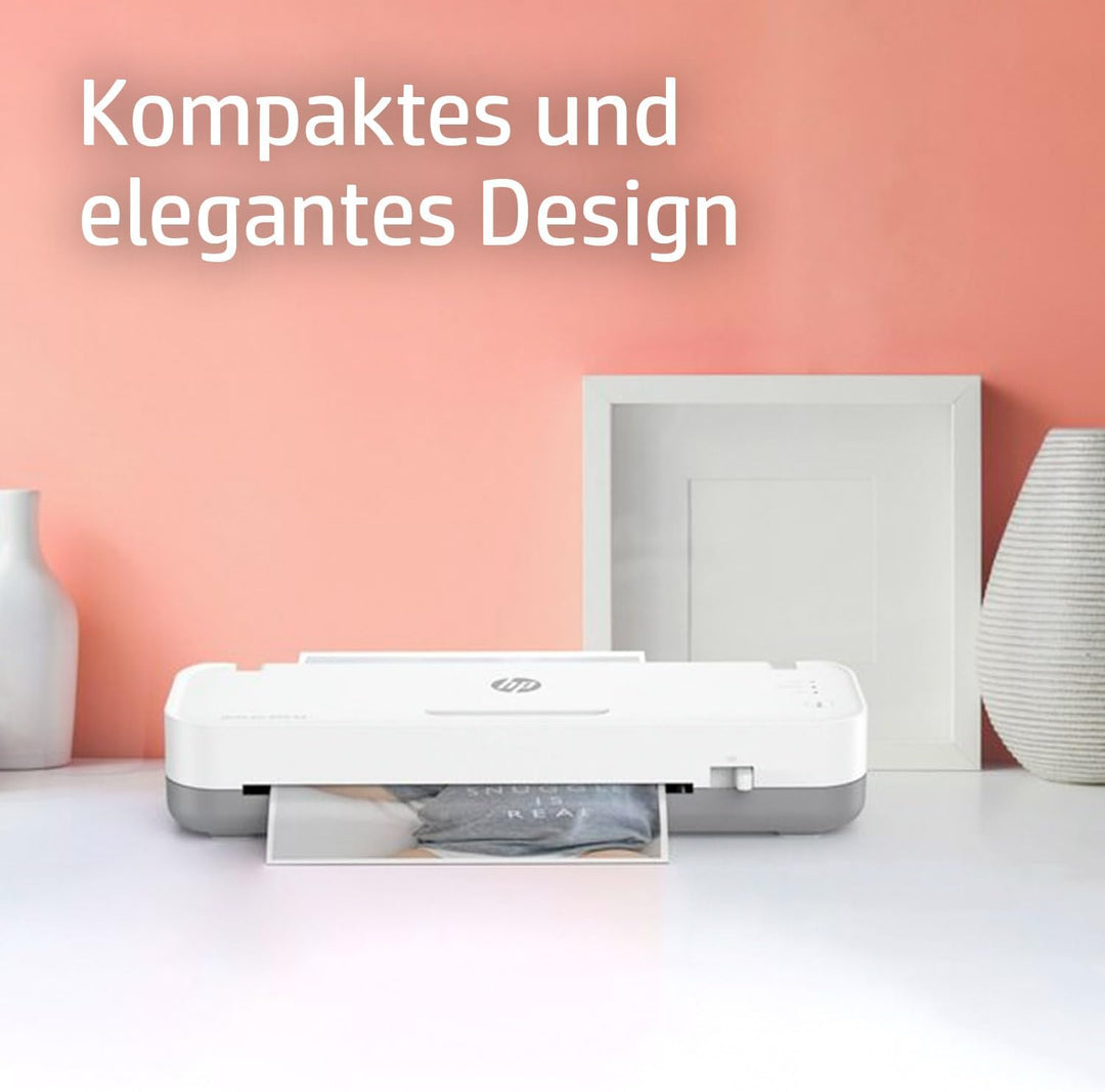 HP OneLam 400 A4, Laminiergerät, 75/80 - 125 Micron, inklusive Schneidelinieal, Eckenabrunder und La