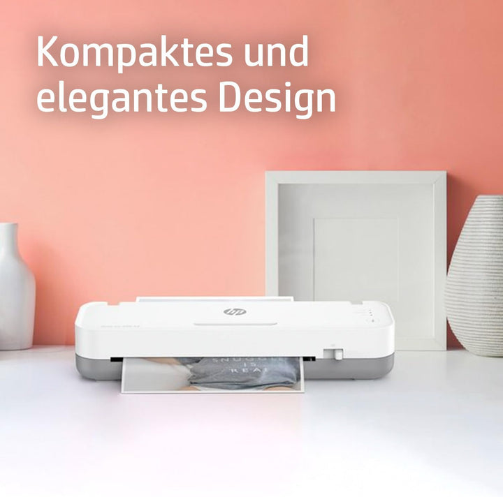 HP OneLam 400 A4, Laminiergerät, 75/80 - 125 Micron, inklusive Schneidelinieal, Eckenabrunder und La