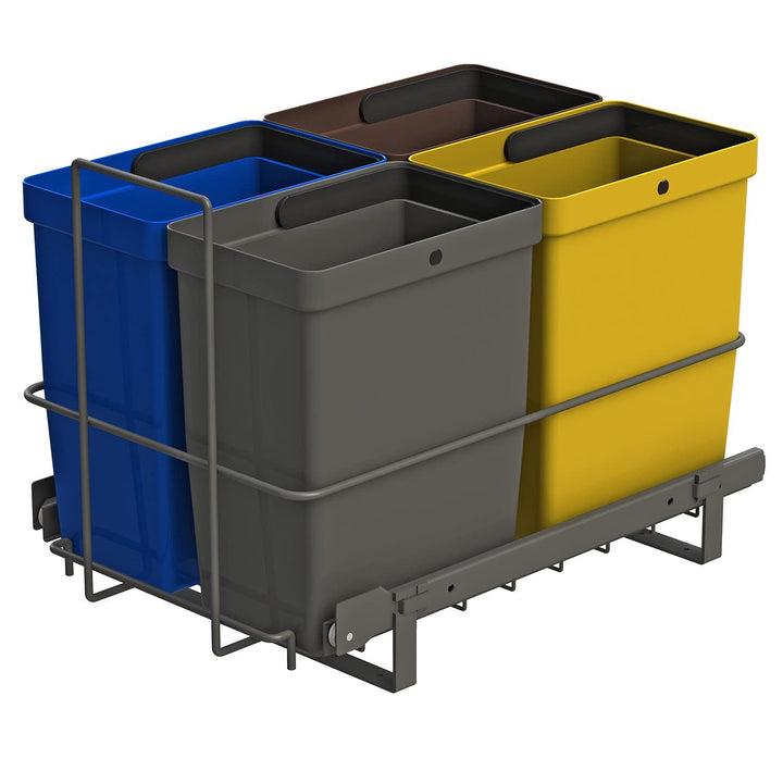 LM 530 ECO | 8-Liter-Mülleimer aus recycelbarem Material | Platzsparender Küchenmülleimer | 15 x 23