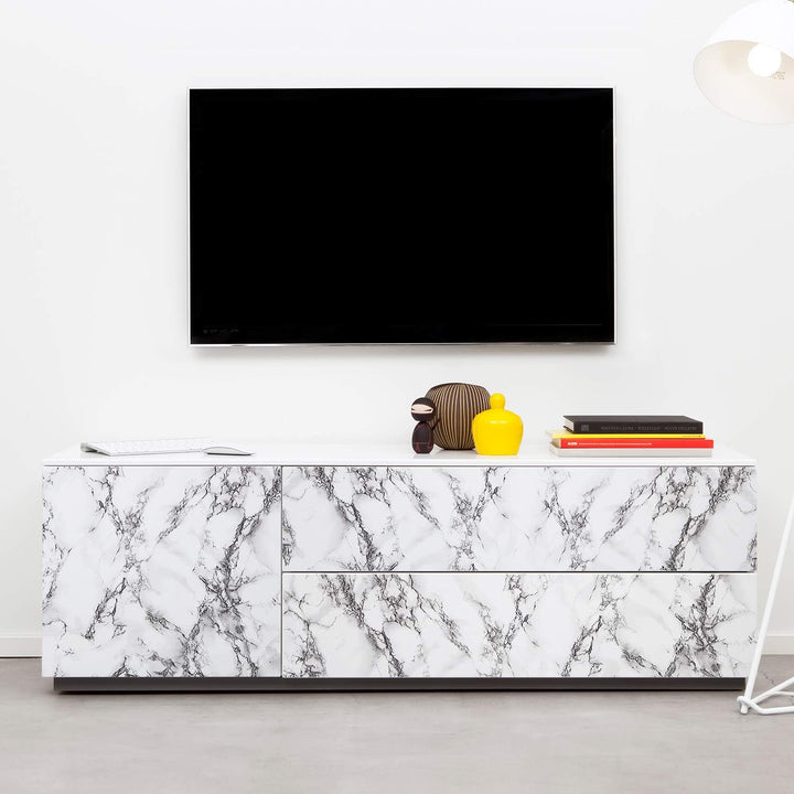 Livelynine 5M X 60 CM Breit Klebefolie Marmor Folie Grau Selbstklebend Folie für Tisch Tischplatte A