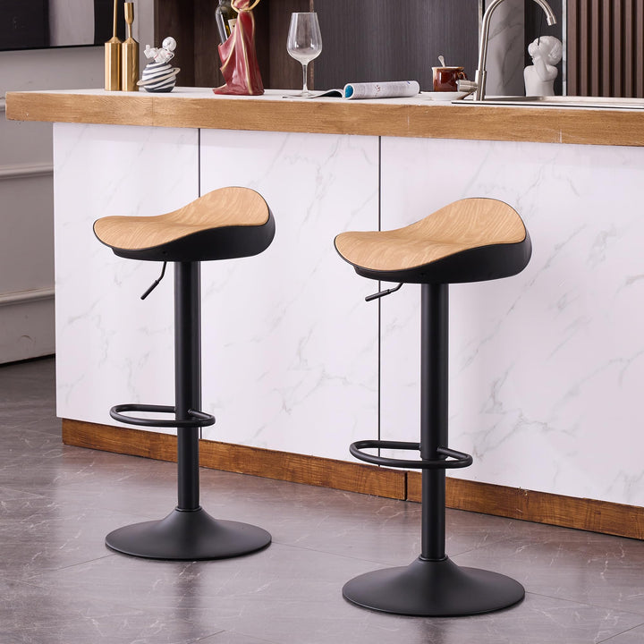 YOUNIKE Barhocker 2er Set Barstuhl Höhenverstellbar 360°Drehbar Küchenhocker mit Fussstütze, Tresenh