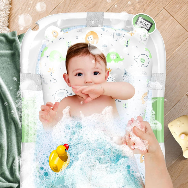 KIDIZ® Baby Badewanne | Babywanne platzsparend &amp; faltbar | Badebecken Duschwanne für Neugeborene Kle