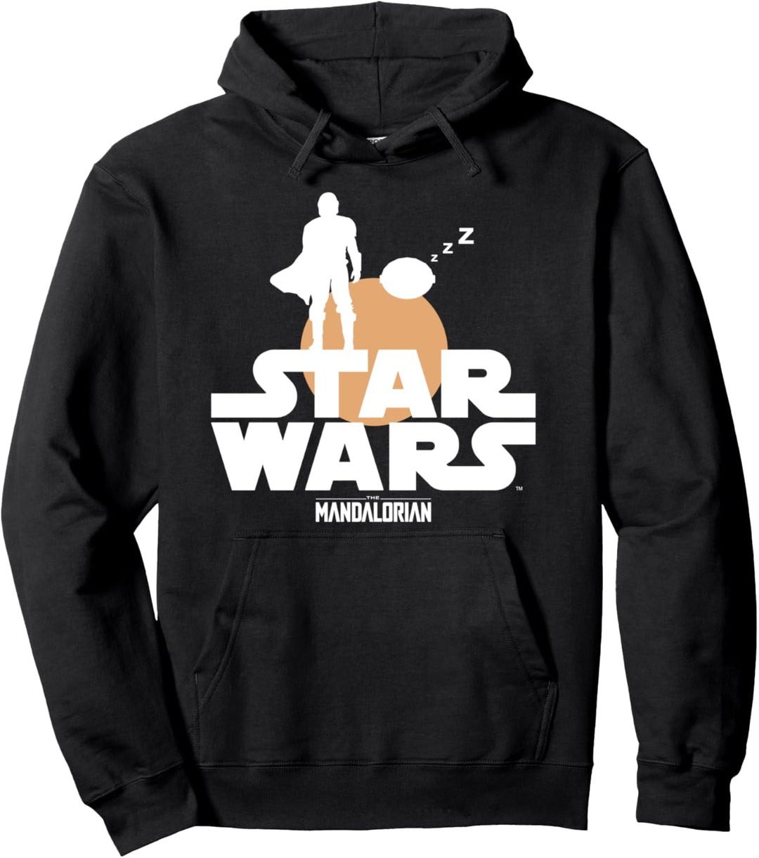 Star Wars The Mandalorian The Child Sunset Silhouette Logo Pullover Hoodie