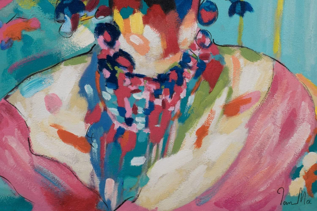 KunstLoft Leinwandbild | 100% HANDGEMALT | 60x90cm | Gemälde 'Frida in Trad' | Berühmte Personen | R