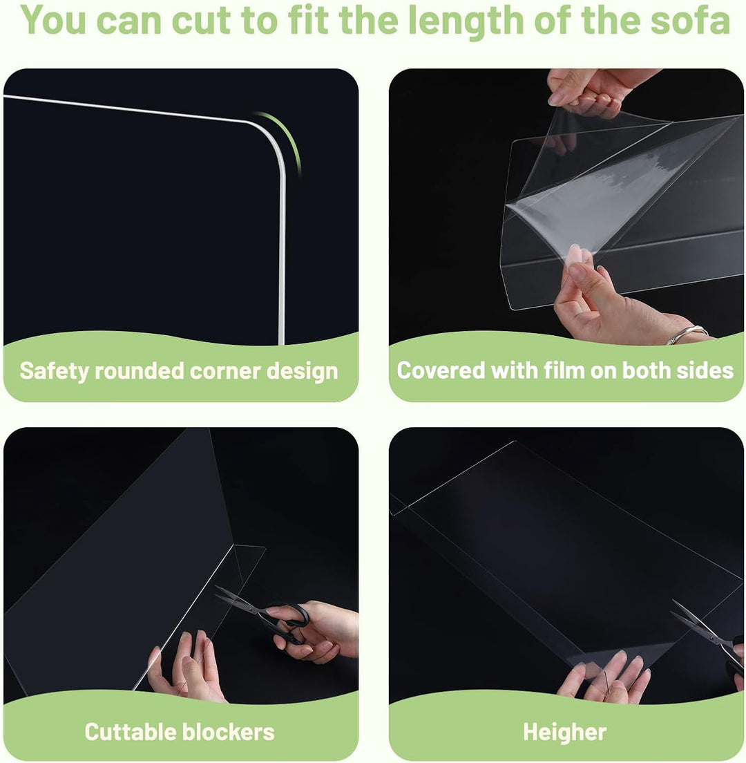 8 Stück Spielzeugblocker für Möbel - 40x20x5CM Couch Blocker, Kratzschutz Sofa Katze, Transparente M