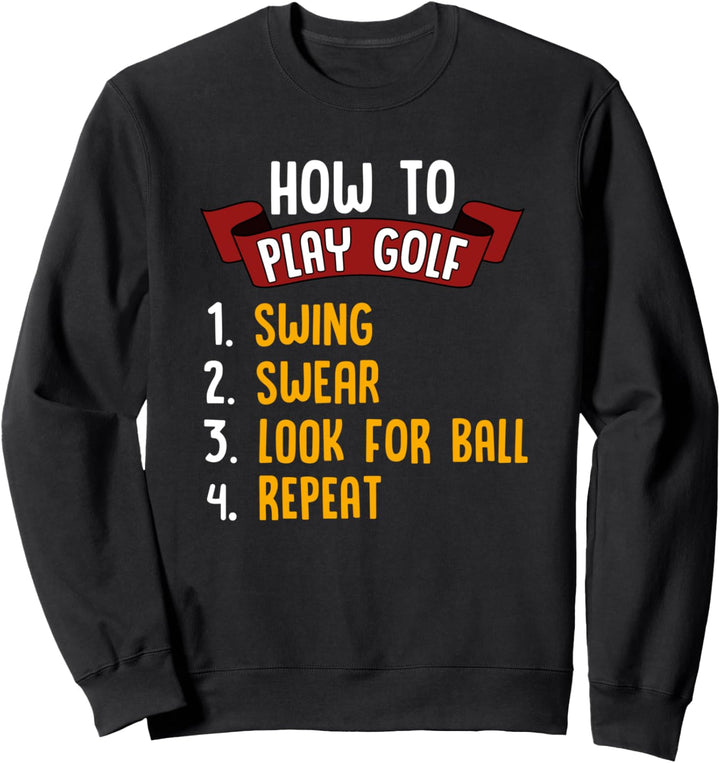 Golf Lustig Golferin Golfer Grafik Golfspieler Sweatshirt