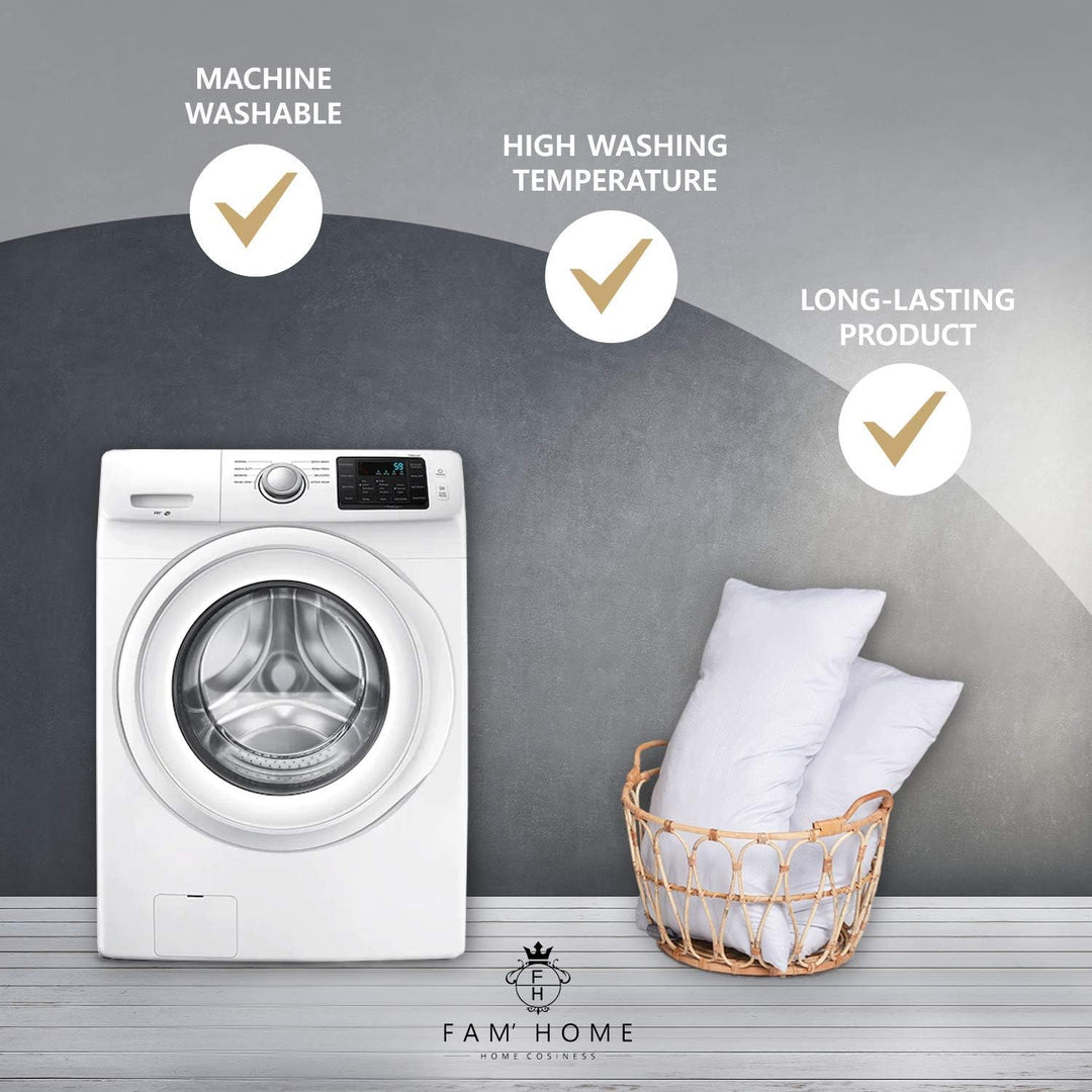 FAM Home Kissen 40x60 2er Set Weiches Mikrofaser - Kopfkissen 40x60 Allergiker mit Optimaler Stütze