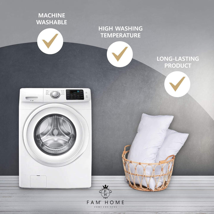 FAM Home Kissen 40x60 2er Set Weiches Mikrofaser - Kopfkissen 40x60 Allergiker mit Optimaler Stütze