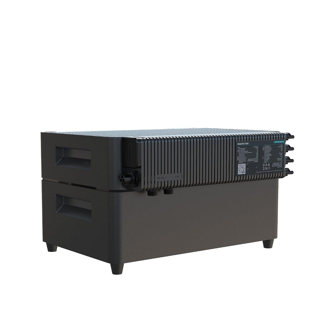 Marstek Venus D + 1 Erweiterungsakku (2,56 kWh) All-in-One Balkonkraftwerk mit Speicher, 4 MPPT für