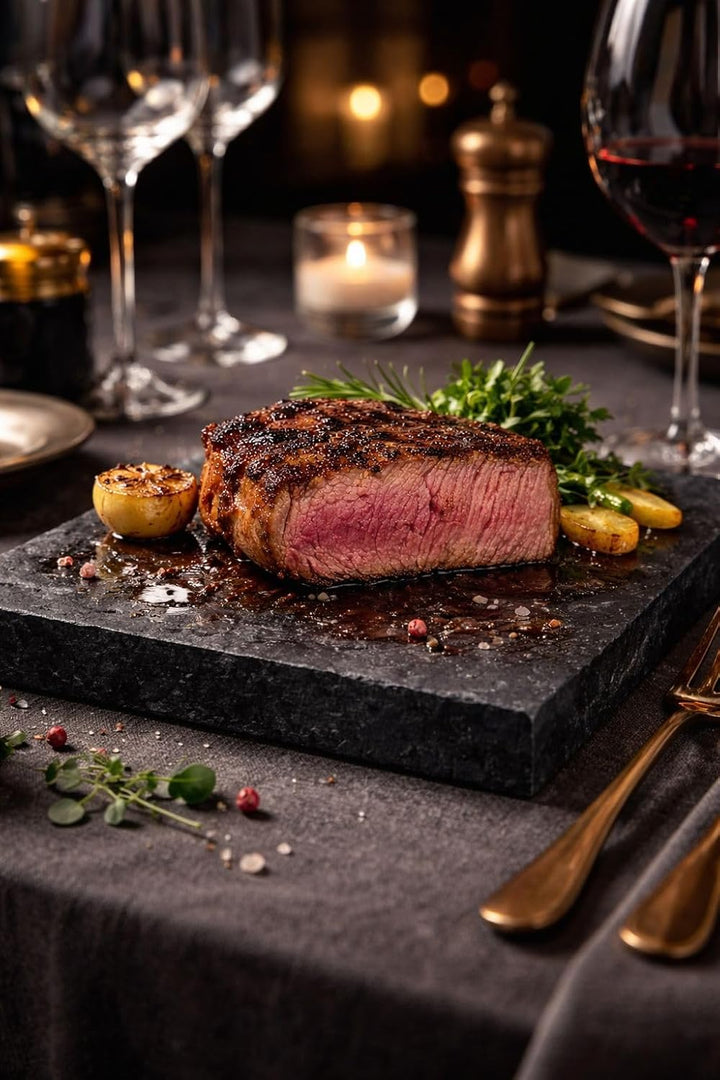 Specksteinplatte 20 × 13 × 3 cm von Slateex – Naturstein-Grillplatte für Grill, Backofen & Servieren