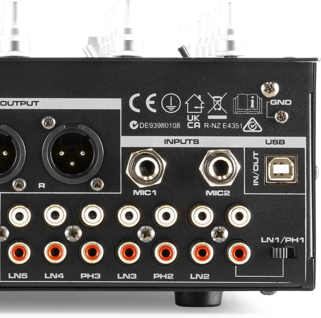 SkyTec STM-7010 - DJ Mischpult, 4 Kanäle mit USB-Eingang, Club Mixer, DJ Mixer, MIC-Inputs, DMX, Cro