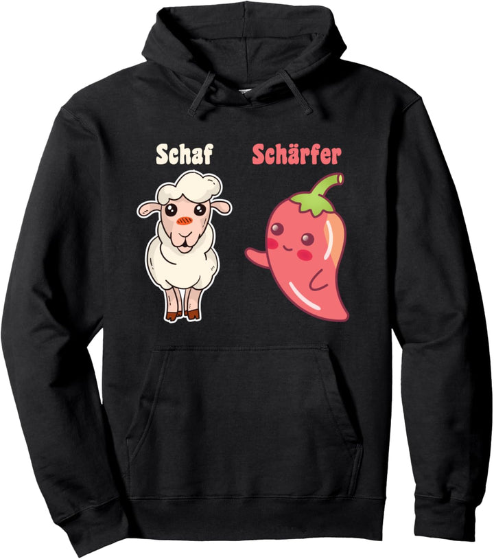 Schaf oder Scharf Peperoni Chili Pullover Hoodie