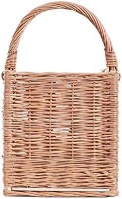 e-wicker24 Vollweidener Kaminkorb, Kaminkorb aus Weide, naturfarbiger Weidenkorb für Kaminholz, Kami