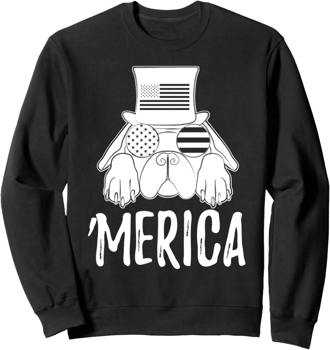 Merica - Funny Dog Lover 4th Of July Sweatshirt