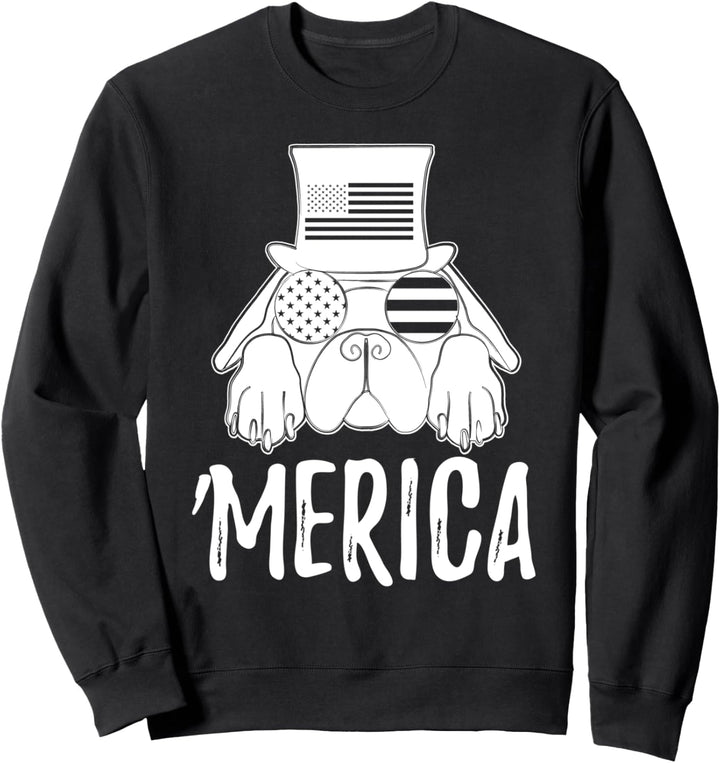 Merica - Funny Dog Lover 4th Of July Sweatshirt