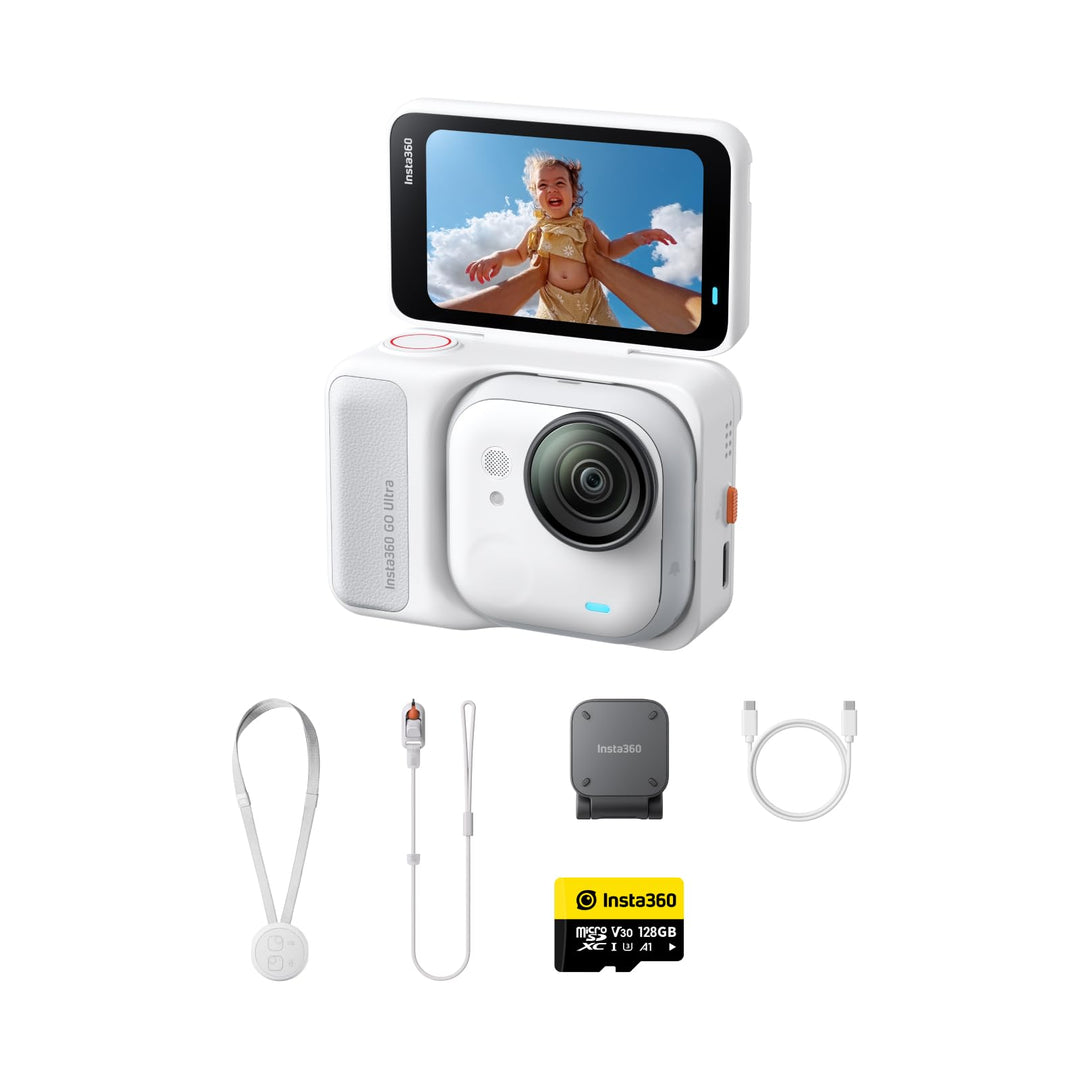 Insta360 Standard Bundle White 128 Polarweiss Standard-Bundle(128 GB microSD-Karte), Polarweiss Stan