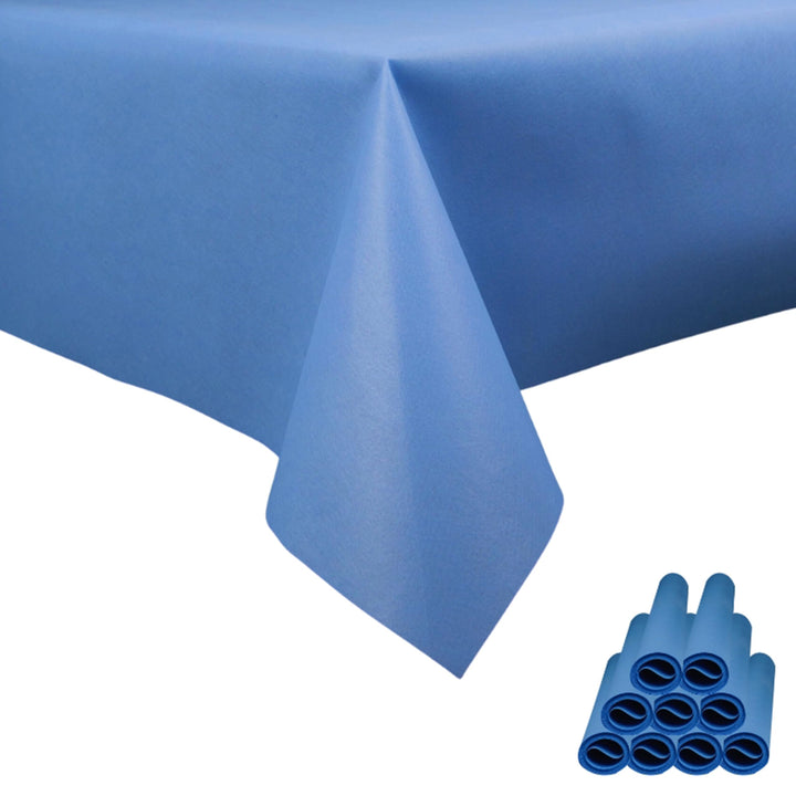 Sensalux Tischdecke, abwaschbar, Vorteilspack, 10 Stück, 1m x 2,5m, Hellblau 1m x 2,5m Hellblau, 1m