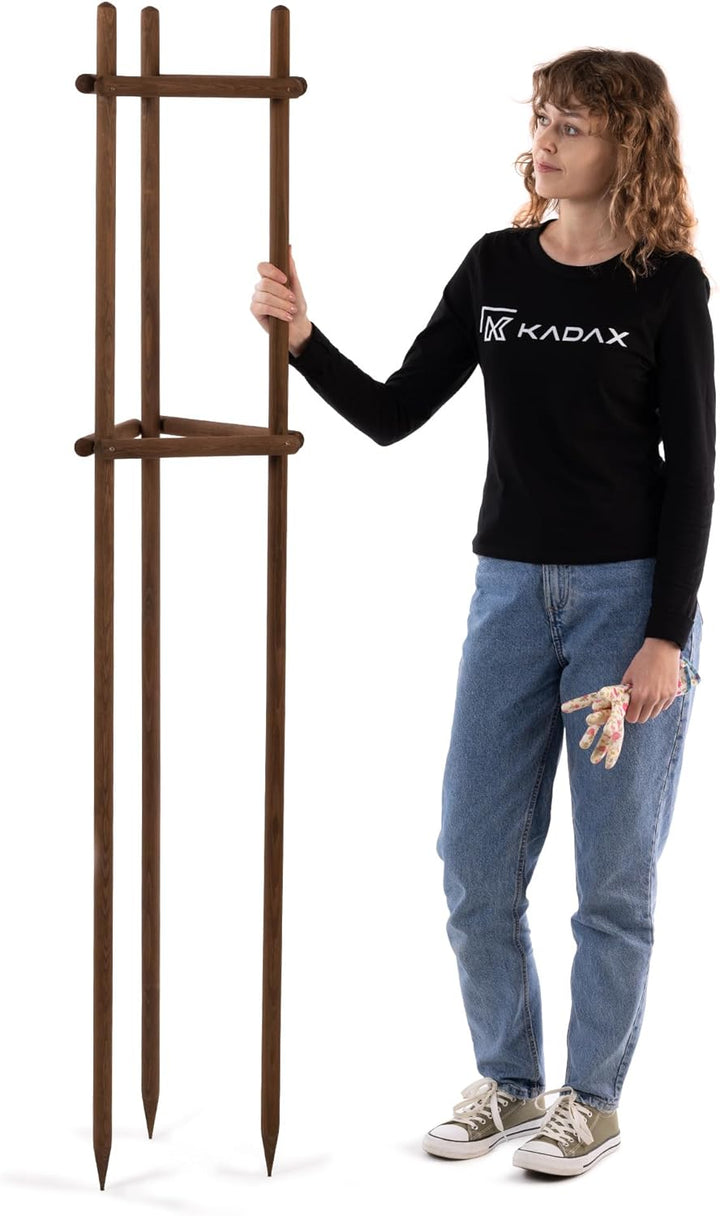 KADAX Baumstütze 170 cm aus robustem Holz, Baumpfahl zur sicheren Fixierung junger Bäume & Sträucher