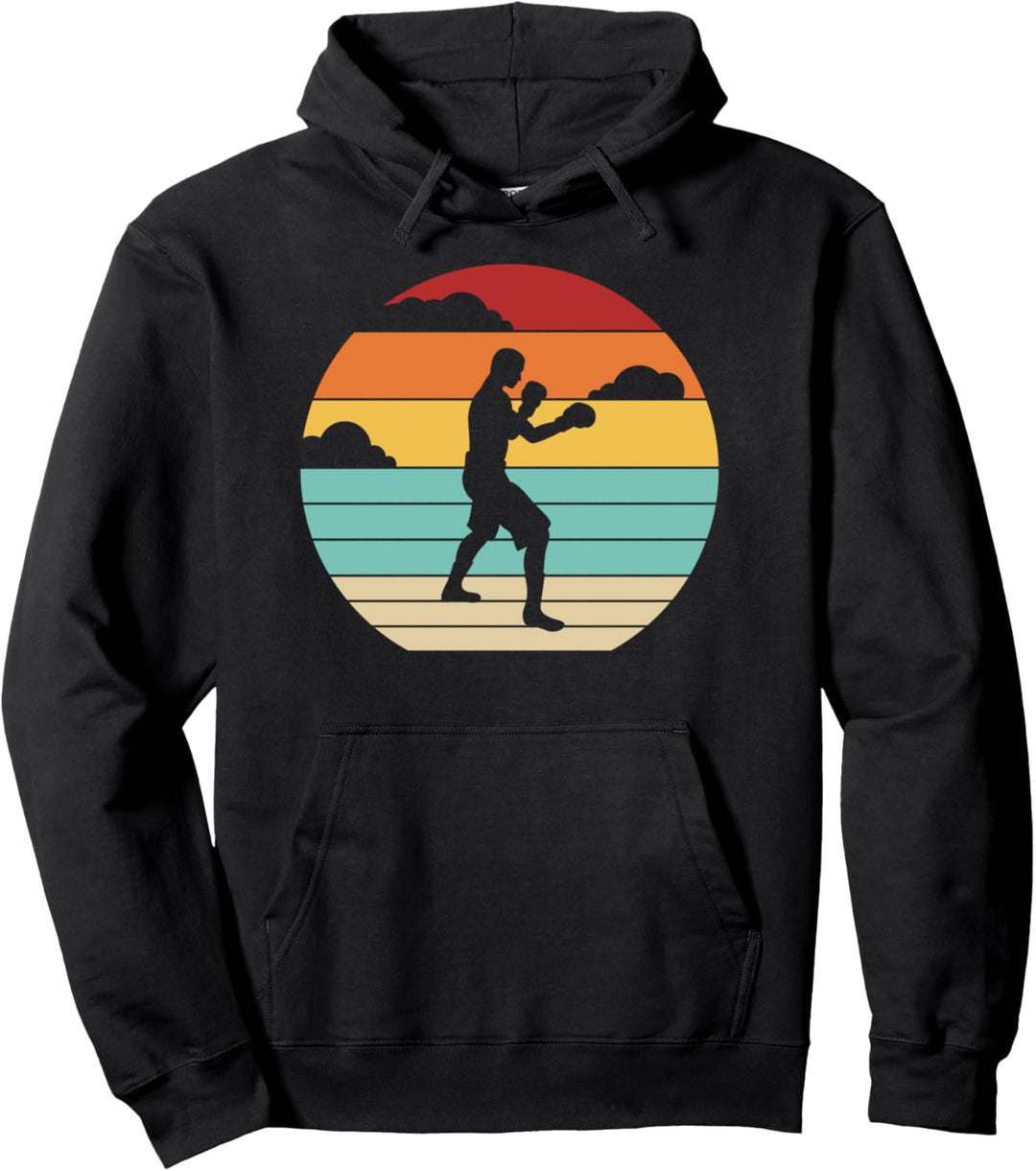 Retro Boxerin Thaiboxer Kickboxer Faustkämpfer Boxer Pullover Hoodie