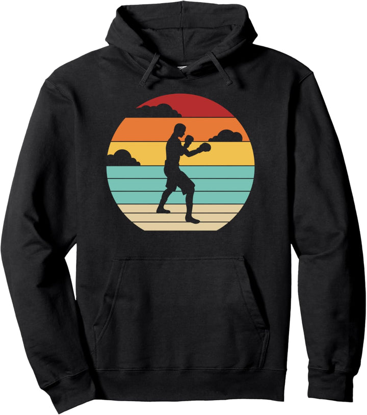 Retro Boxerin Thaiboxer Kickboxer Faustkämpfer Boxer Pullover Hoodie