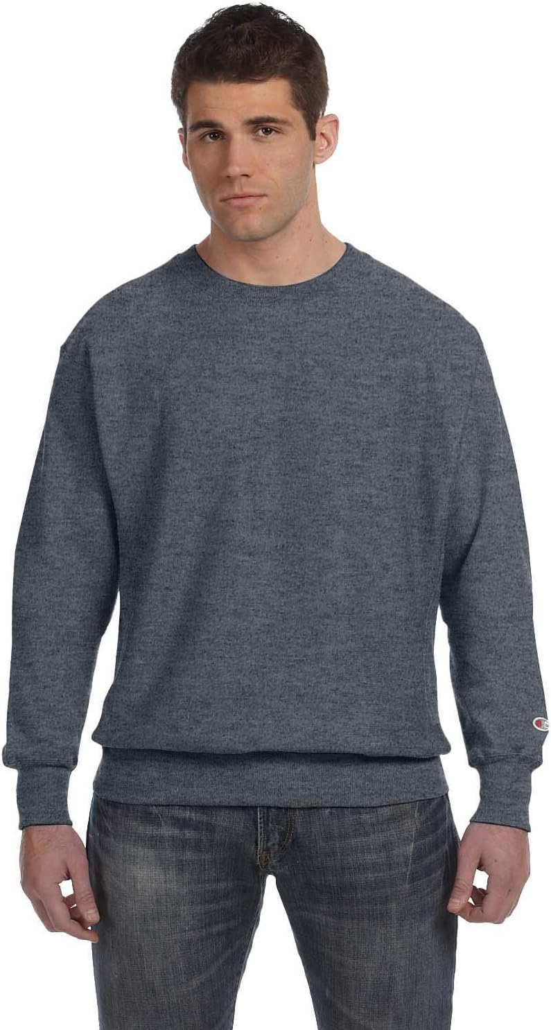 Champion Herren Reverse Weave Rundhalsausschnitt, Dunkelgrau Meliert