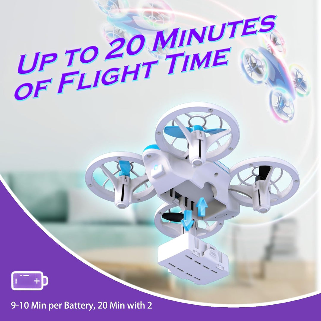 RC Drohne für Kinder und Anfänger, Mini Quadcopter mit LED-Lichtern und 3D-Flips, einfach zu fliegen
