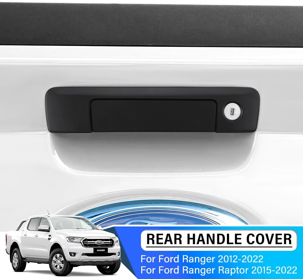 JHCHAN Heckklappenabdeckung Hintere Türgriffverkleidung für Ford Ranger Wildtrak T6 T7 T8 2012-2022