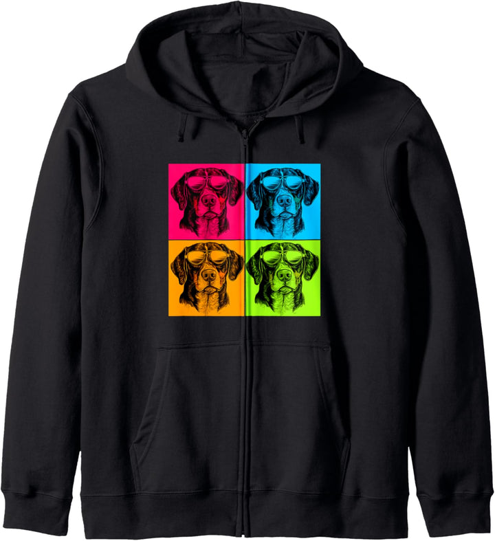 Entlebucher Sennenhund Pop Art Design Illustration Kapuzenjacke