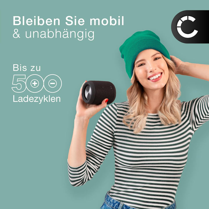 CELLONIC, Lautsprecherakku kompatibel mit Teufel BOOMSTER GO (2600mAh, 3.7V) Ersatzakku INR18650-1S2