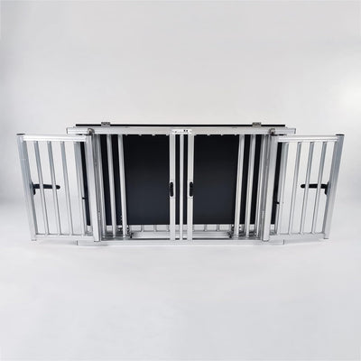 Callieway Faltbare/Klappbare ALU DOGBOX/Hundebox/Transportkäfig klappbar (Twinbox S), Twinbox S