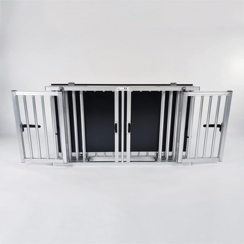 Callieway Faltbare/Klappbare ALU DOGBOX/Hundebox/Transportkäfig klappbar (Twinbox S), Twinbox S