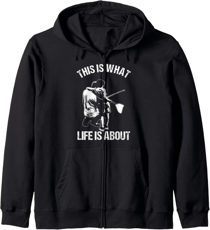 Angler Angelrute Angeln Vater Und Sohn Fischer Sportangler Kapuzenjacke