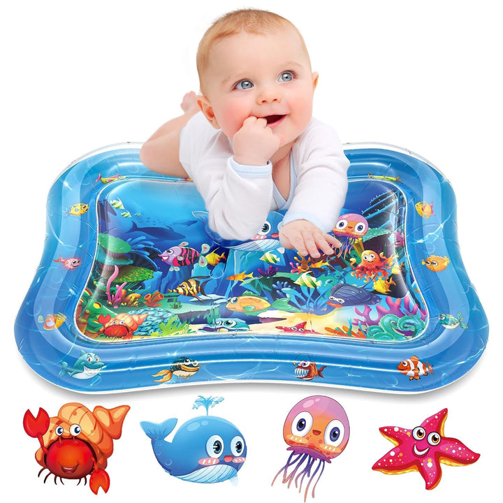 Infinno Wassermatte Baby Wasserspielmatte Spielzeug, Spielmatte Baby für 3 6 9 Monate Blauer Ozean N