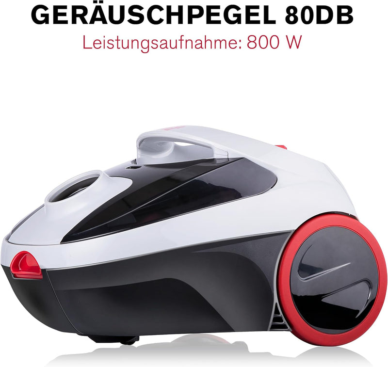 Dirt Devil Staubsauger mit Beutel DD2001 - Staubsaugerbeutel 2.0L - Bodenstaubsauger 800W - mit Komb