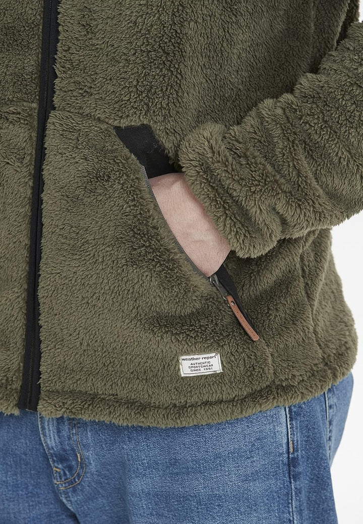 Weather Report Herren Legend Fleecejacke S 3123 Dark Olive, S 3123 Dark Olive