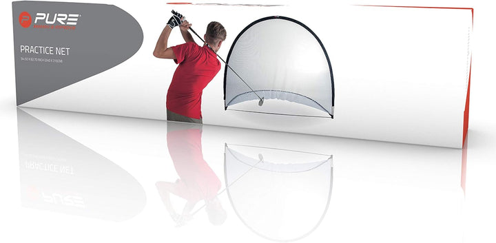 Pure2Improve Unisex-Adult Trainingsnetz Golf 2.40x2.10m Schwarz/Weiss, 2.40x2.10m Schwarz/Weiss