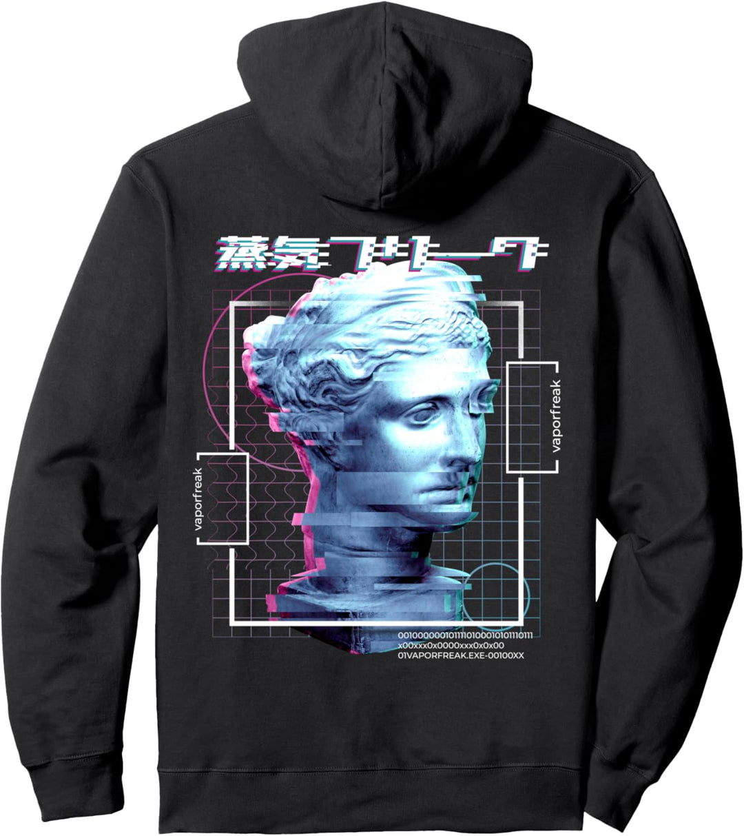 Backprint: Techno Musik oder EDM Party Raver Festival Pullover Hoodie