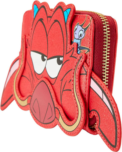 Loungefly Zip Around Purse Mulan 25th Anniversary Mushu Glitter Cosplay One Size Einheitsgrösse, Ein