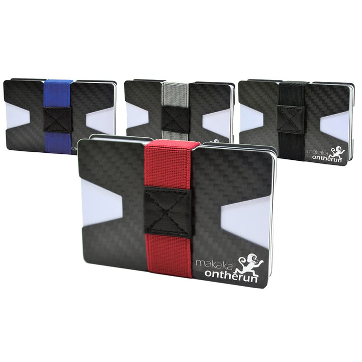 Premium Kartenetui aus stabilem Carbon – 1 bis 16 Karten & Geldscheine – Slim Wallet Portemonnaie, k