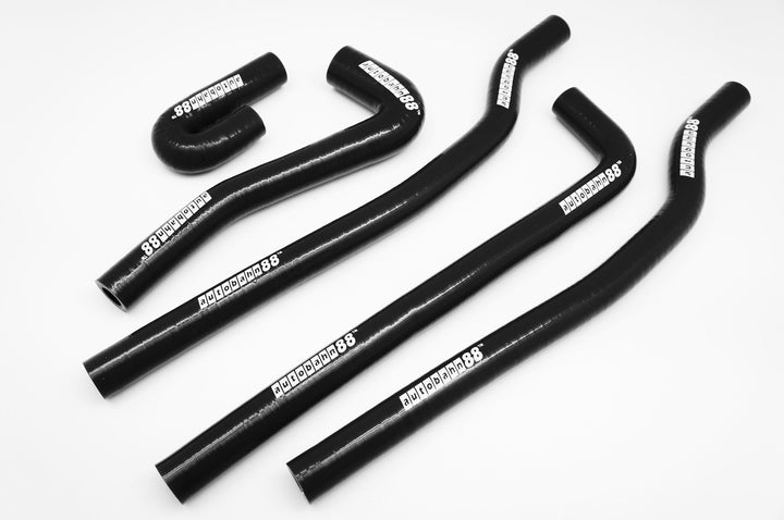 Autobahn88 Ergänzende Silikon Schlauch Kit, modell ASHK223-BK-WC (Schwarz - mit Klammer-Set) Golf MK