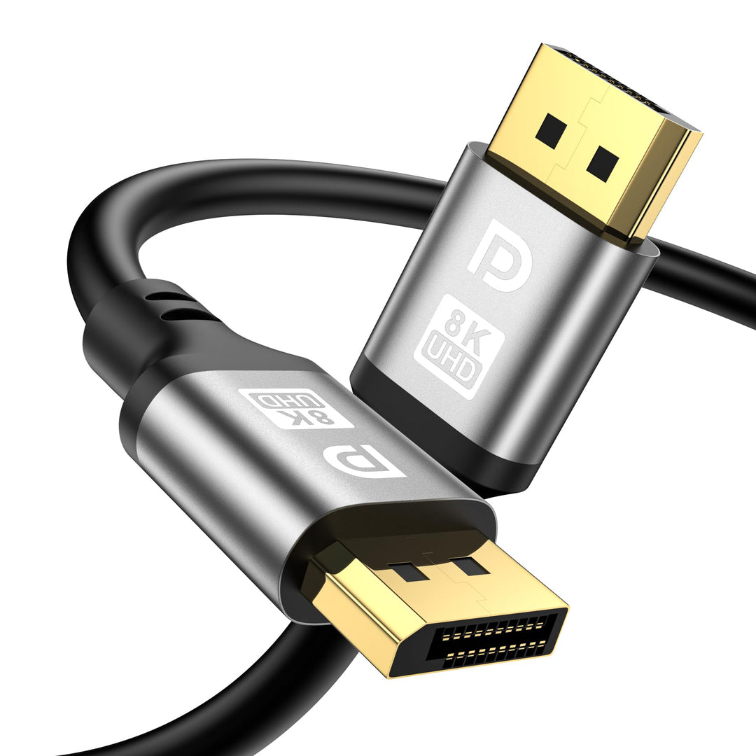 16K DisplayPort Kabel 10M,Displayport 16K@60Hz, 8K@120Hz, 4K@240Hz, HBR3 32.4Gbps, HDR10, DSC 1.2, H