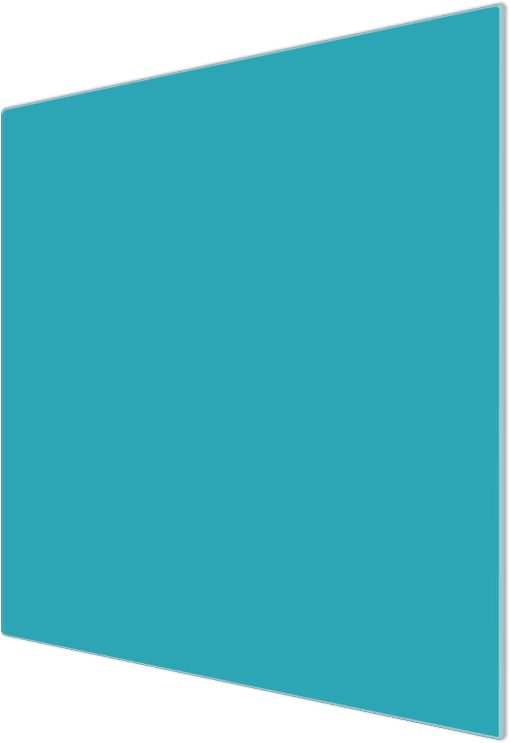 banjado® Herdabdeckplatte Glas 1-teilig 60x52 cm/Schneidebrett Herdabdeckung mit Motiv Türkis/Herdab